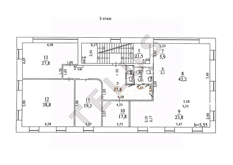 м Бауманская, наб Академика Туполева, 969 м2, Здание (ном. объекта: ... - Фото 17