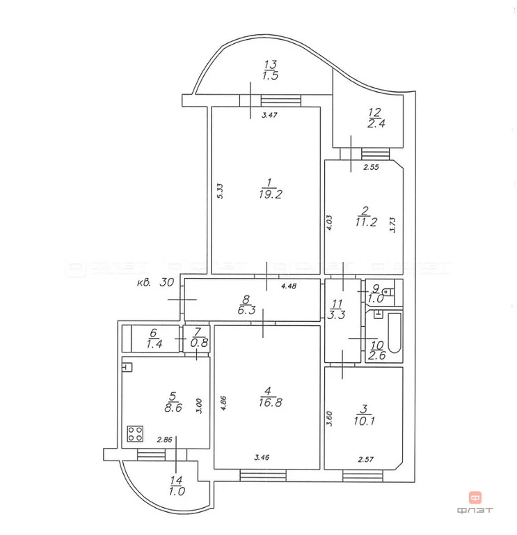 Продажа квартиры, Казань, ул. Туганлык (Большие Клыки) - Фото 21
