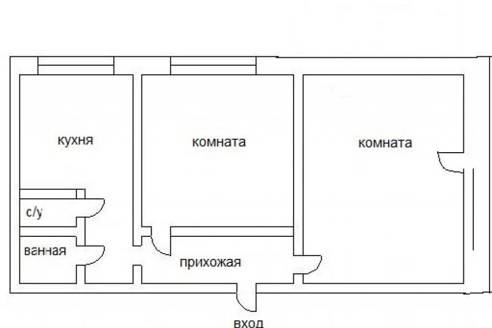 Схема 2 квартиры 97 серии