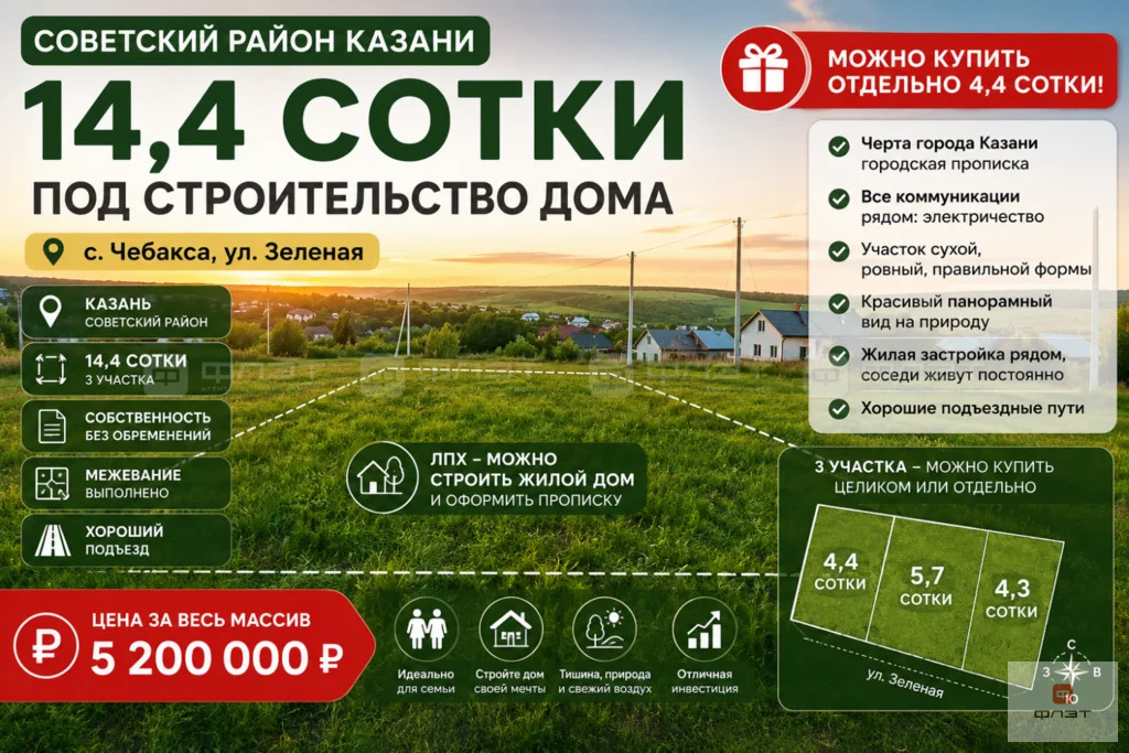 Продажа участка, Казань, ул. Зеленая (Чебакса) - Фото 5