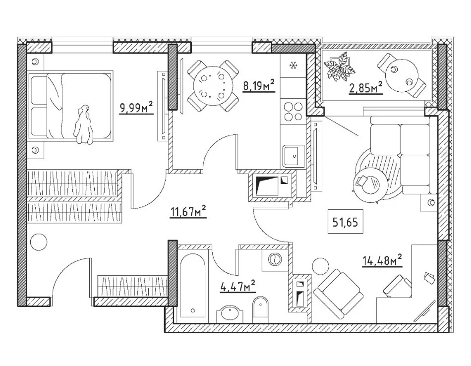 Продается квартира, 51.65 м - Фото 5