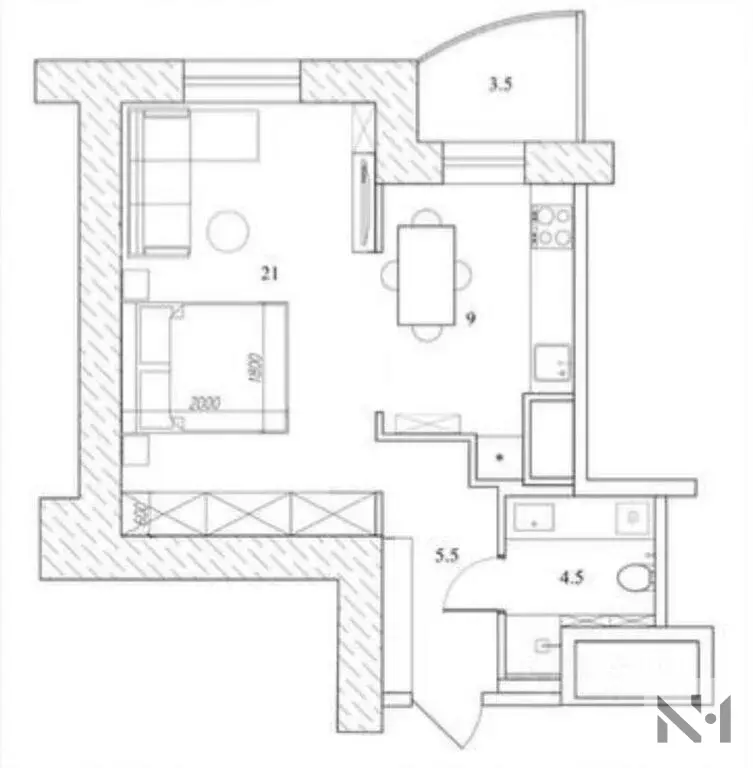 Купить однокомнатную квартиру 43.5м Фермское ш., 22к3, ... - Фото 22