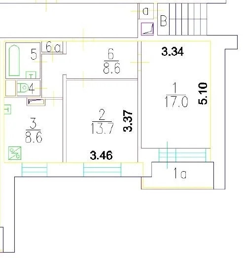 Продам 2-комн. квартиру 52.4 кв.м. - Фото 3