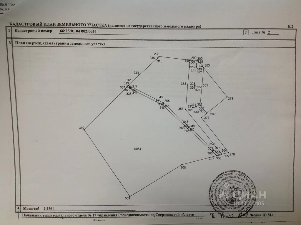 Кадастровый план земельных участков свердловской области