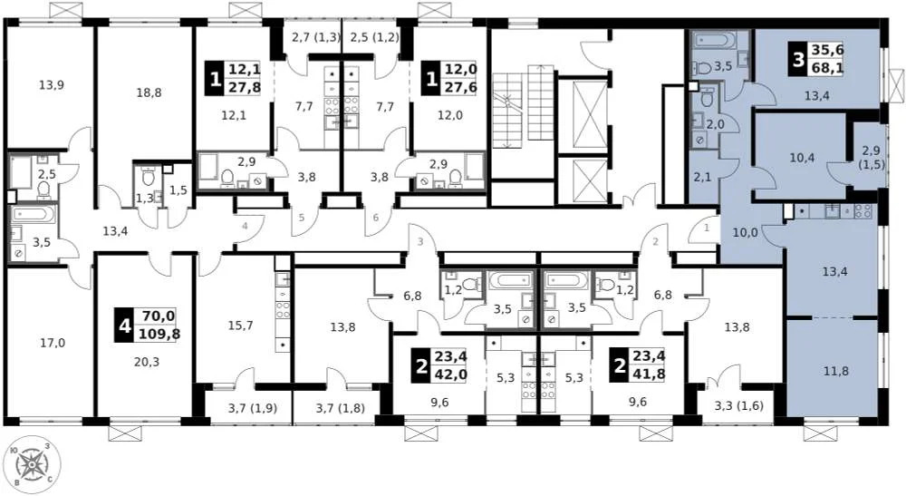 Продам 3-комн. квартиру 68.3 кв.м. - Фото 4