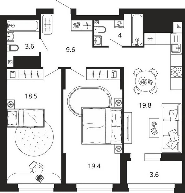 Продается квартира, 78.5 м - Фото 4