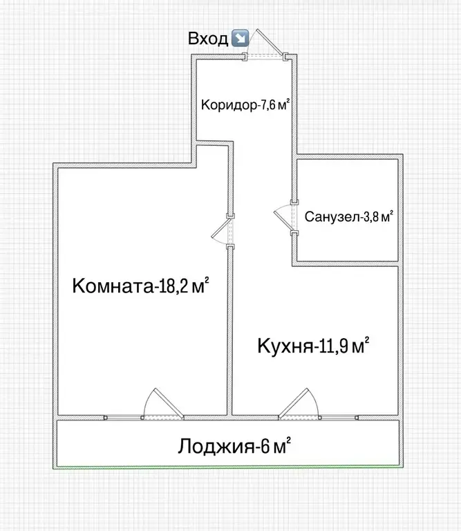 1-к. квартира, 47 м, 9/17 эт. - Фото 1