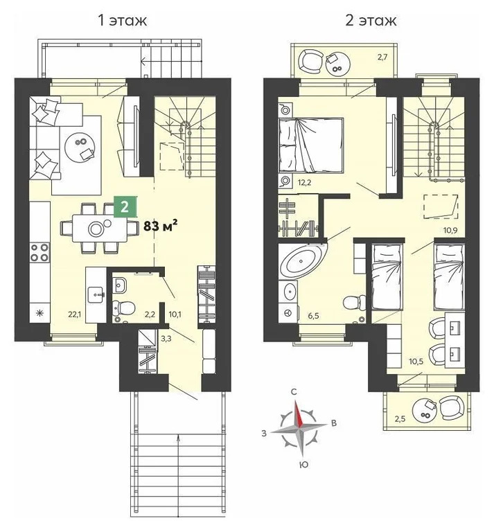 Продается квартира, 83 м - Фото 2