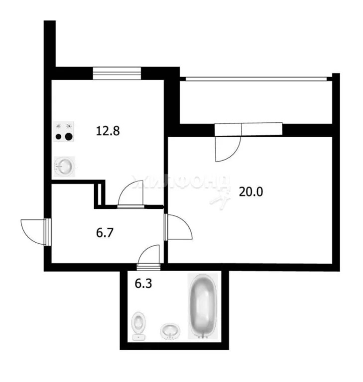 Продажа квартиры, Краснообск, Новосибирский район, 2-й микрорайон - Фото 8