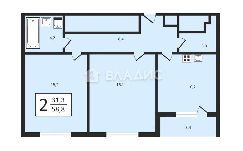 Москва, жилой комплекс Режиссёр, 2-комнатная квартира на продажу - Фото 1