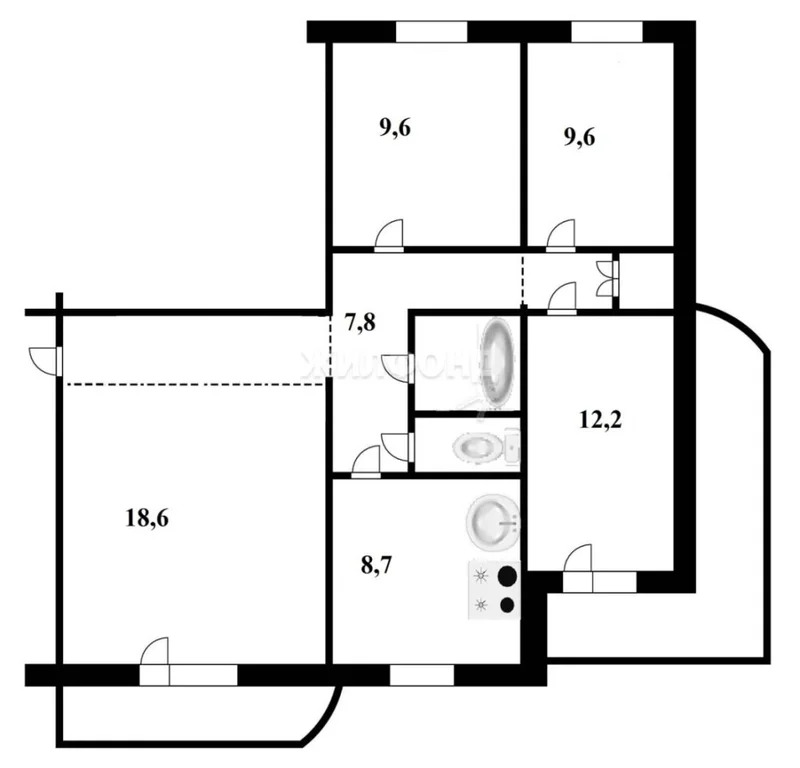 Продажа квартиры, Новосибирск, Владимира Высоцкого - Фото 5