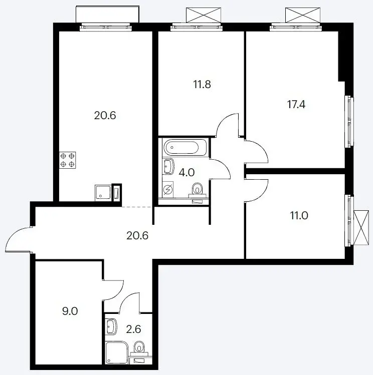 Продажа 3х к.кв. в ЖК Западный Порт - Фото 19