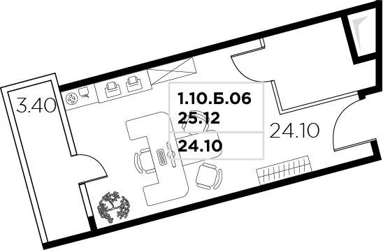 Продажа офиса 27.5 м2 - Фото 4