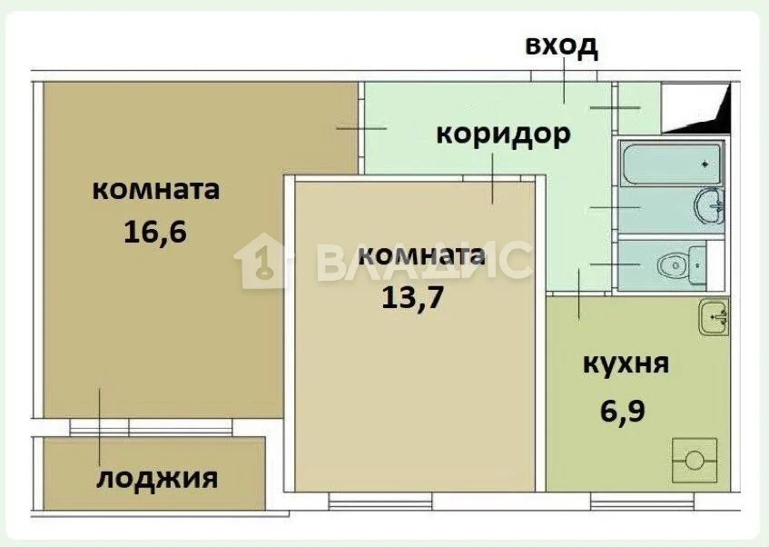 Москва, улица Вилиса Лациса, д.37к1, 2-комнатная квартира на продажу - Фото 10