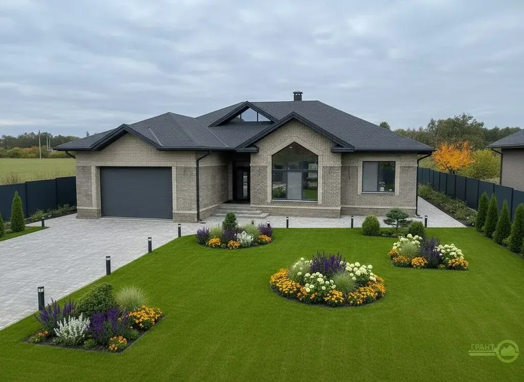 Стильный дом в Дубовое с гаражом - Фото 1