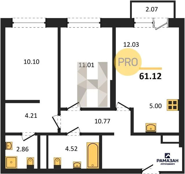 Продажа квартиры в новостройке, Казань, м. Проспект Победы, ... - Фото 1