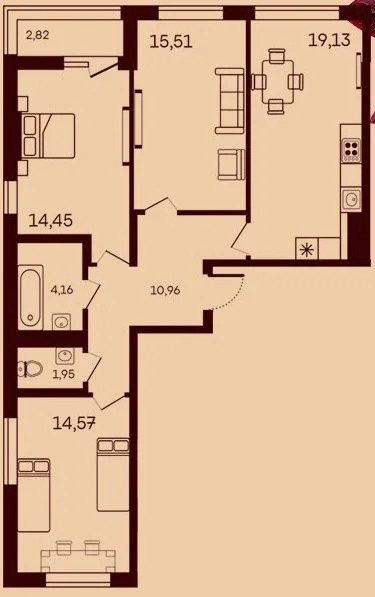 Продается квартира, 83.55 м - Фото 2