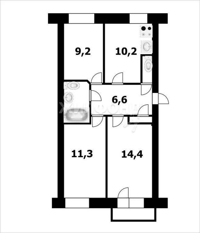 Продажа квартиры, Новосибирск, Гусинобродское ш. - Фото 11