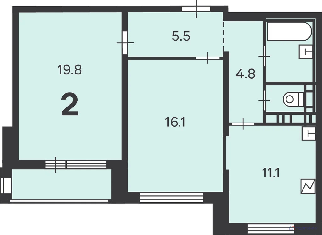 Продажа квартиры, Мосрентген, Мосрентген с. п., Новомихайловское шоссе - Фото 4