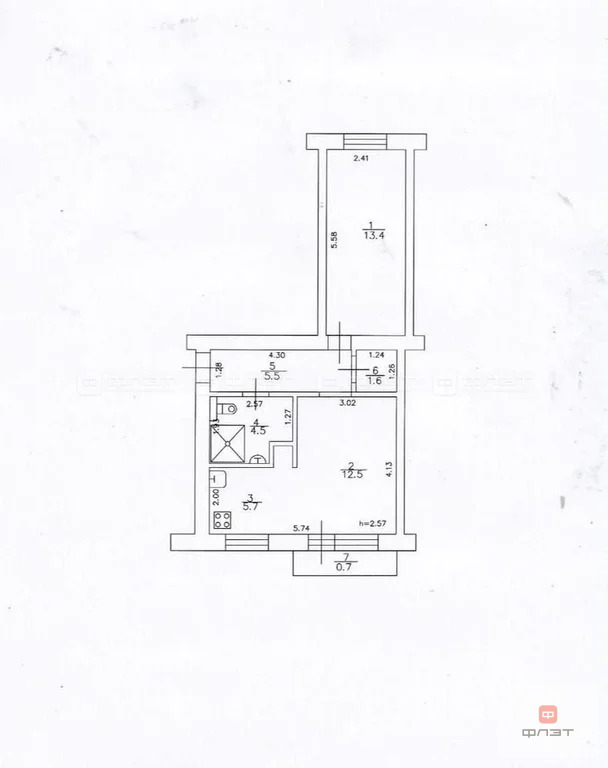 Продажа квартиры, Казань, городок. Военный 2-й - Фото 22