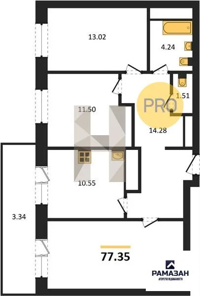 Продажа квартиры в новостройке, Казань, м. Горки, ул. Родины - Фото 1