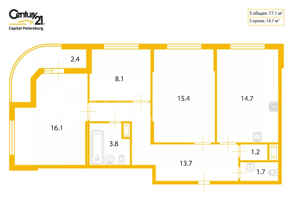 Продажа квартиры, Янино-1, Всеволожский район, Ясная ул. - Фото 25