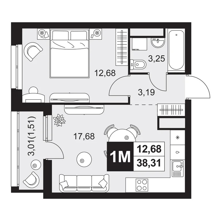 Продается квартира, 38.31 м - Фото 11
