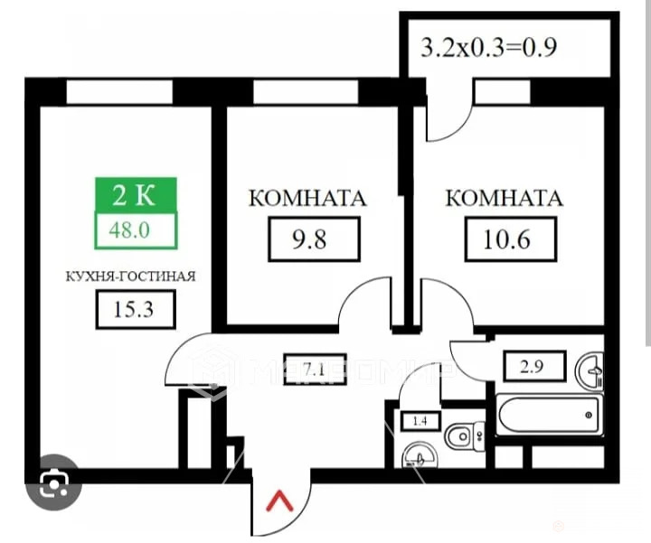 Продажа квартиры, Краснодар, Домбайская ул. - Фото 2