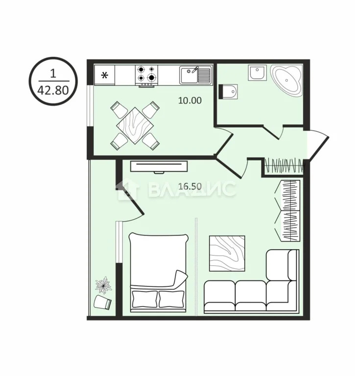 Санкт-Петербург, улица Ушинского, д.2к1, комната на продажу - Фото 28