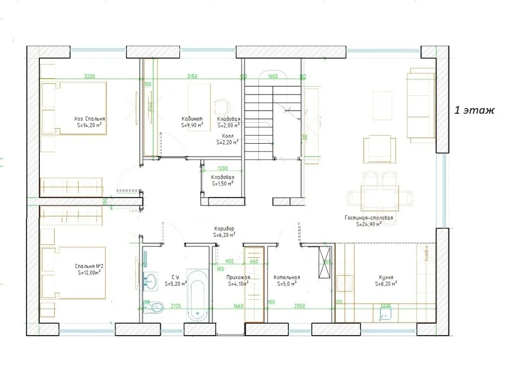 Дом 194.5 м2 с террасой на участке 6 сот. - Фото 5