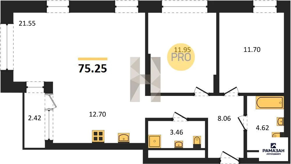 Продажа квартиры в новостройке, Казань, м. Суконная слобода, ул. ... - Фото 1