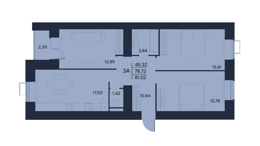 Продается квартира, 81.02 м - Фото 1