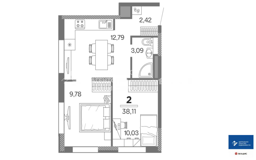 Продажа квартиры в новостройке, Рязань, территория Метропарк - Фото 3