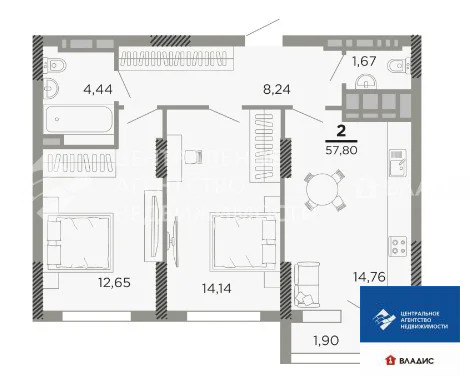 Продажа квартиры, Рязань, 7-й квартал - Фото 4