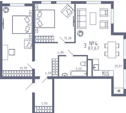 Продажа квартиры в новостройке, Нежинка, Оренбургский район, . - Фото 1