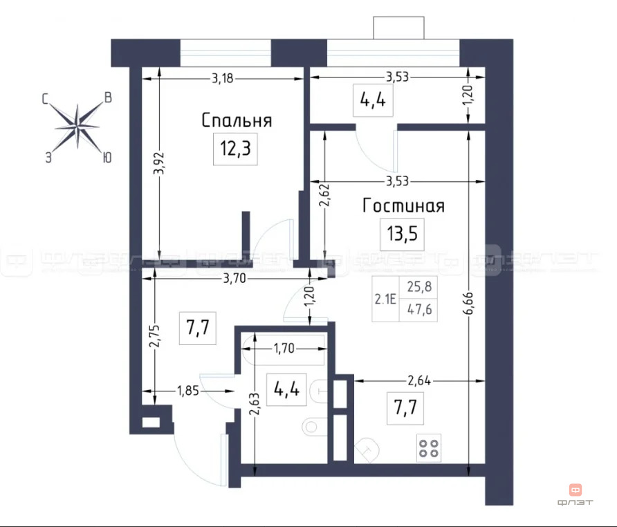 Продажа квартиры в новостройке, Усады, Лаишевский район, ул. Теплых ... - Фото 25