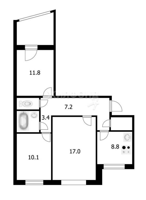 Продажа квартиры, Краснообск, Новосибирский район, 2-й микрорайон - Фото 1