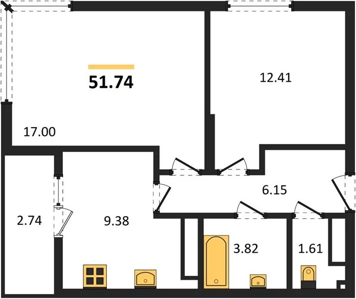 Продается квартира, 51.74 м - Фото 6