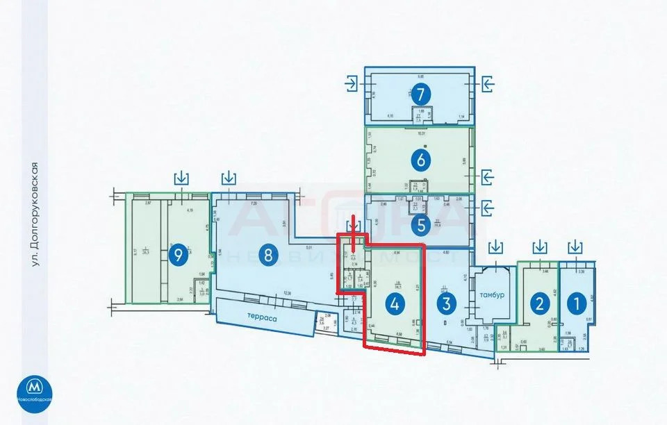 Продажа торгового помещения, м. Новослободская, ул. Долгоруковская - Фото 9