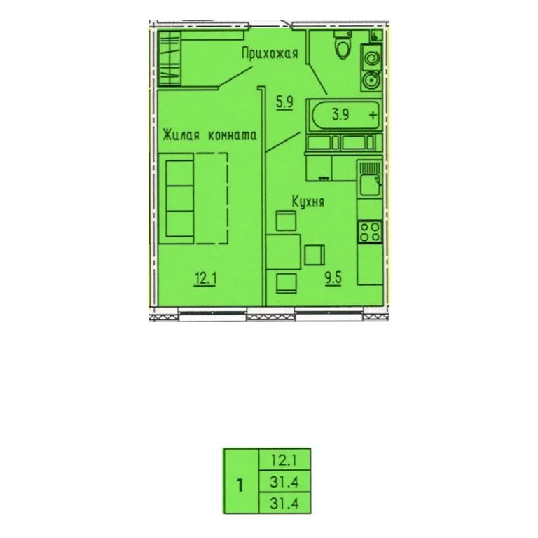 Продается квартира, 31.4 м - Фото 11