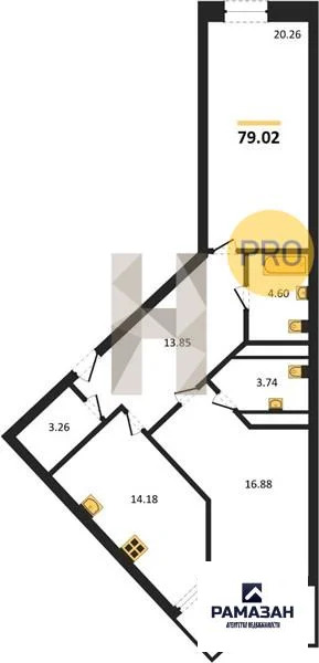 Продажа квартиры в новостройке, Казань, м. Горки, ул. Родины - Фото 1