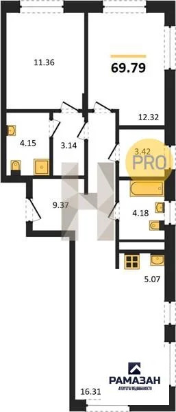 Продажа квартиры в новостройке, Казань, м. Проспект Победы, ул. ... - Фото 1