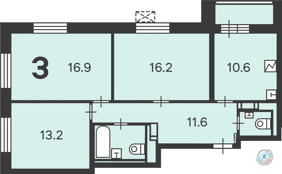 Продается квартира, 74.5 м - Фото 0