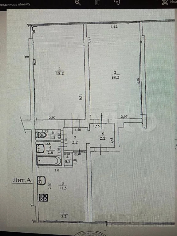 2-к квартира, 57 м, 2/5 эт. - Фото 0