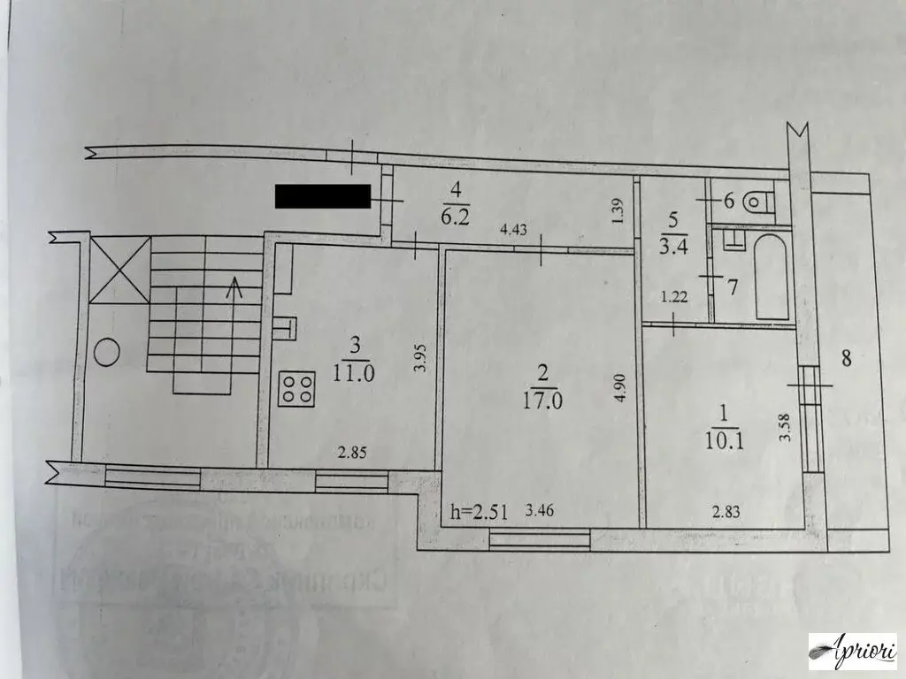 Продажа двухкомнатной квартиры 55.0м Комсомольская ул, 10А, Щелково, . - Фото 25