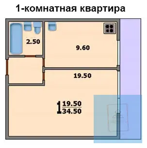 1-комнатная квартира в г. Зеленоград, корп. 909 - Фото 5