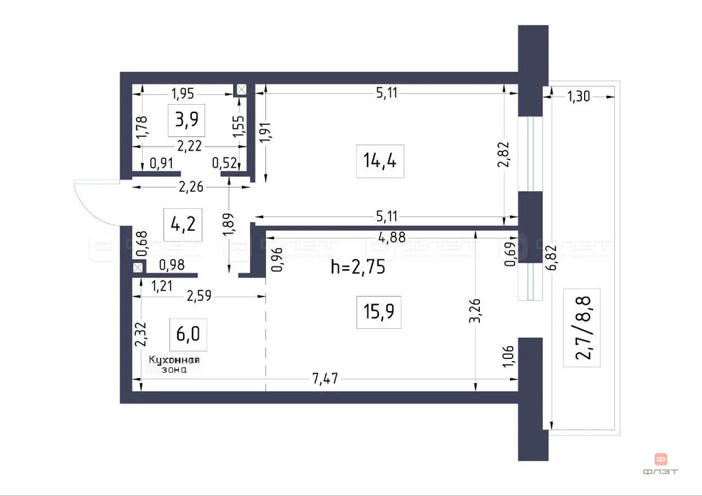 Продажа квартиры, Казань, ул. Удивительная - Фото 25