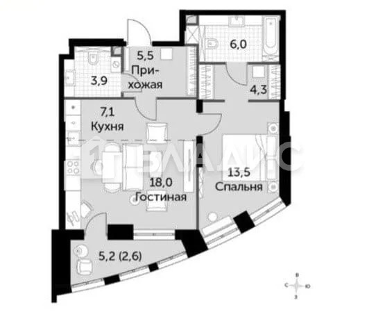 Москва, жилой комплекс Сидней Сити, д.к2/2, 2-комнатная квартира на ... - Фото 8