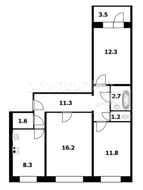 Продажа квартиры, Новосибирск, ул. Комсомольская - Фото 11