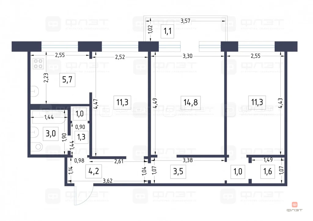 Продажа квартиры, Казань, ул. Волгоградская - Фото 15